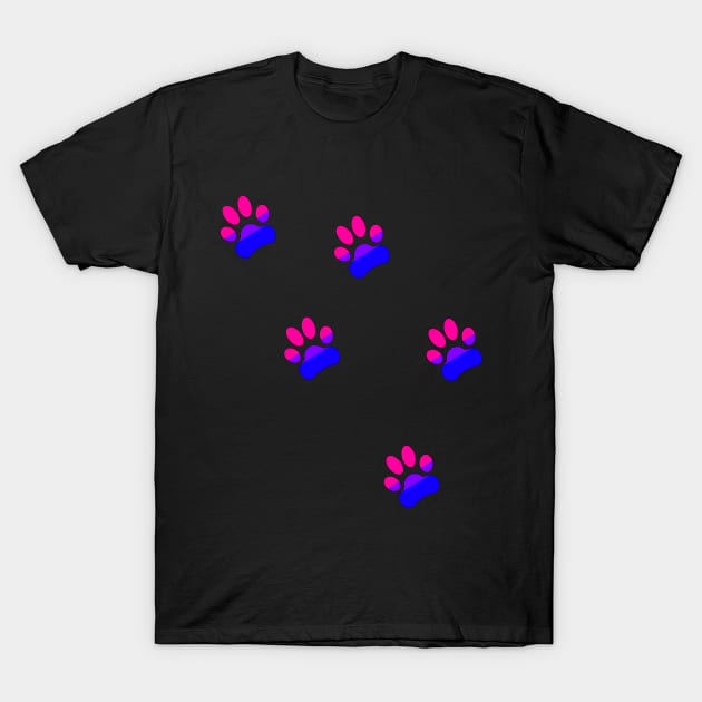 Bi Pride Paws T-Shirt by Skrayer1219